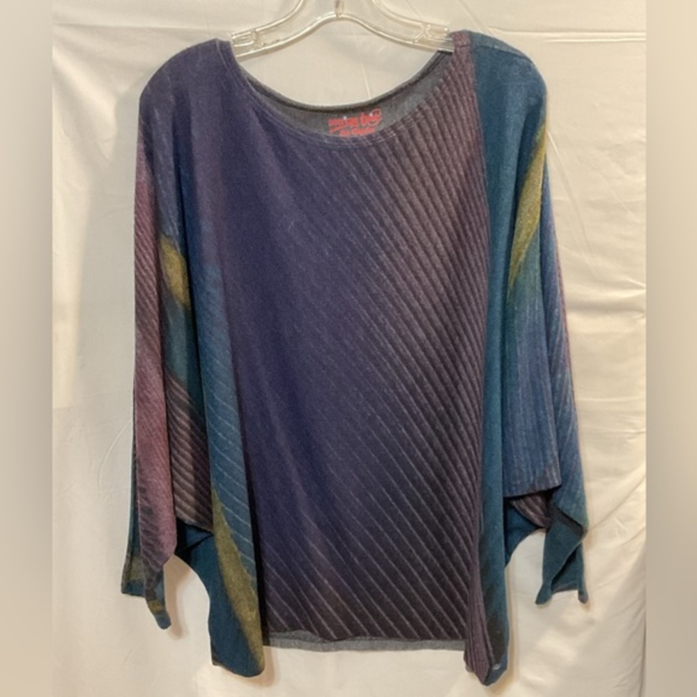American Twist Purple Blue & Gold Sweater